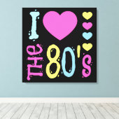 Ich Liebe 80er Disco-Kostüm Leinwanddruck (Insitu (Holzboden))