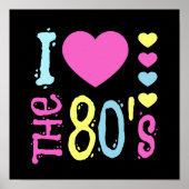 Ich Liebe 80er Disco-Kostüm Poster (Vorne)