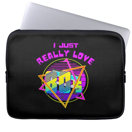 ICH LIEBE 80ER LAPTOPSCHUTZHÜLLE (Vorderseite)