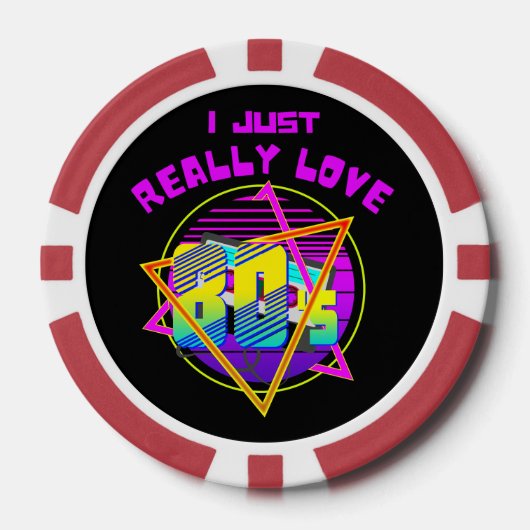 ICH LIEBE 80ER POKERCHIPS (Vorderseite)