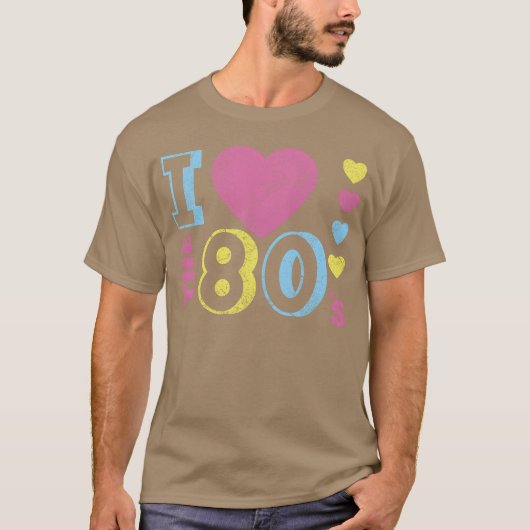 ich liebe 80er Retro T-Shirt (Vorderseite)