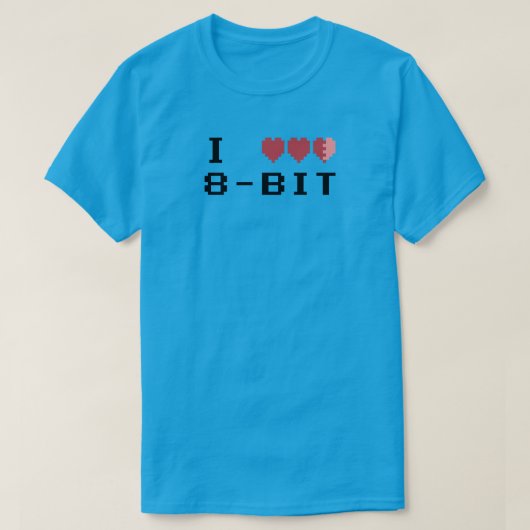 Ich liebe 8-Bit T-Shirt (Design vorne)