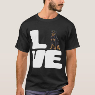 Ich Liebe A Mein Hund Rottweiler T-Shirt