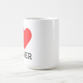 Ich liebe Abendessen Kaffeetasse (Mittel)