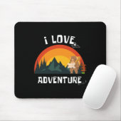 Ich liebe Abenteuer Bär Explorer - Rucksackwandern Mousepad (Mit Mouse)