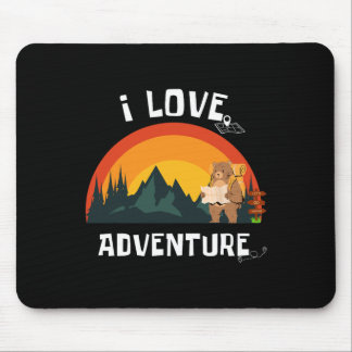 Ich liebe Abenteuer Bär Explorer - Rucksackwandern Mousepad