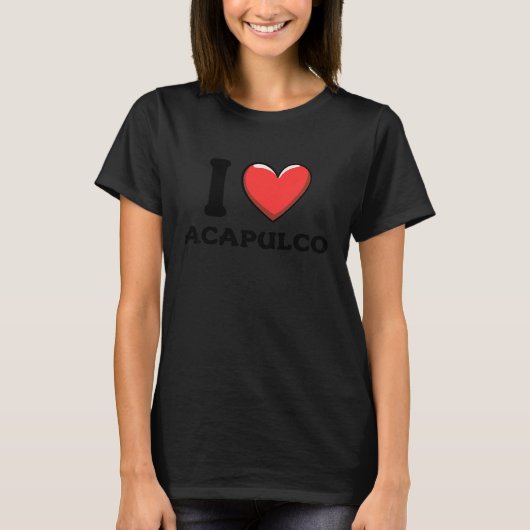 Ich liebe Acapulco Mexiko 9 T-Shirt (Vorderseite)