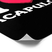 Ich liebe Acapulco Mexiko Poster (Ecke)