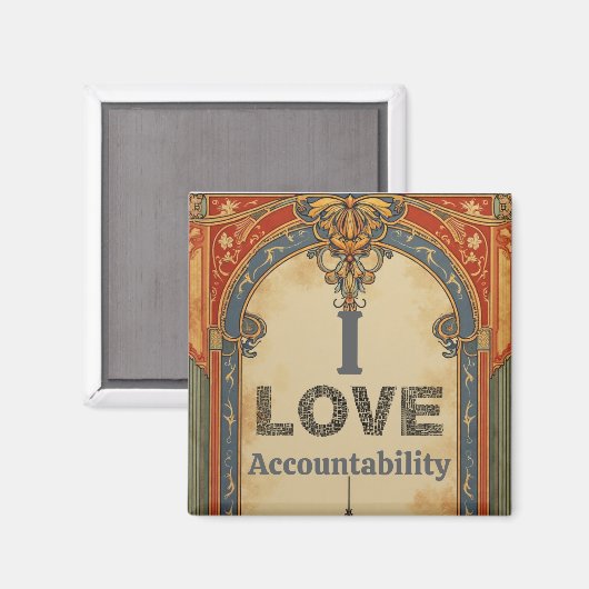 Ich liebe Accountability Magnet (Vorderseite/Rückseite)