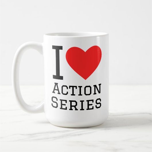Ich liebe Action-Serien Kaffeetasse (Links)