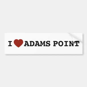 Ich liebe Adams Point Aufkleber Autoaufkleber