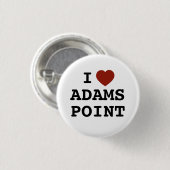 Ich liebe Adams Point Button (Vorne & Hinten)