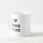 Ich liebe Adams Point Tasse (Vorderseite Links)