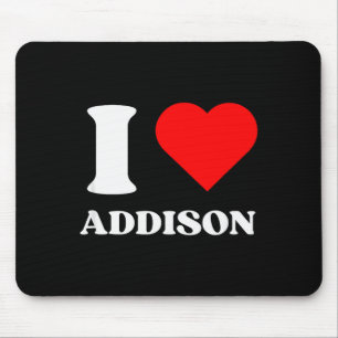 Ich liebe Addison I Heart Addison Name Y2k Valenti Mousepad