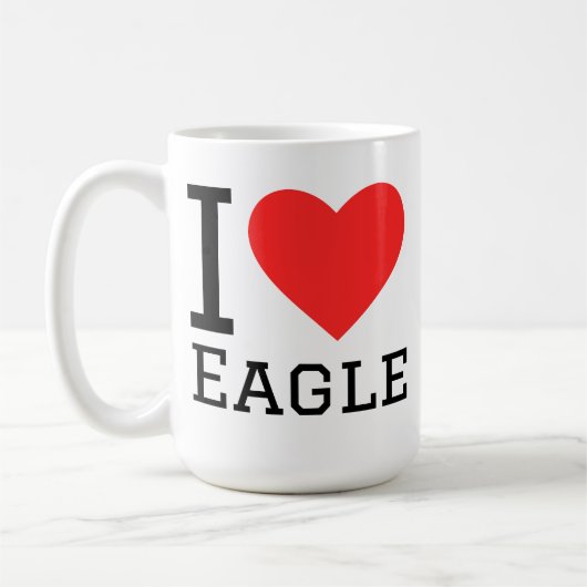 Ich liebe Adler Kaffeetasse (Links)
