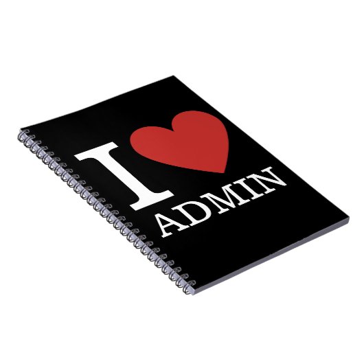 Ich ❤️ Liebe Admin - Admin Dept. NOTEBOOK Notizblock (Rechte Seite)
