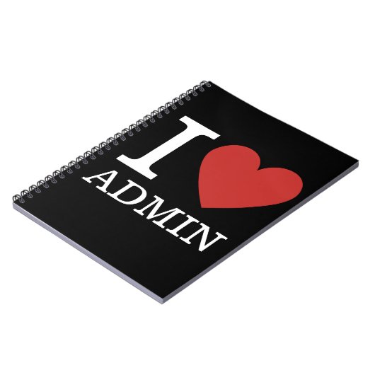 Ich ❤️ Liebe Admin - Admin Dept. NOTEBOOK Notizblock (Linke Seite)