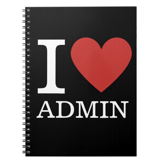 Ich ❤️ Liebe Admin - Admin Dept. NOTEBOOK Notizblock (Vorderseite)