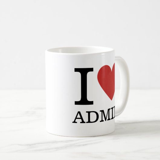Ich ❤️ Liebe Admin - Admin Dept TASSE (VorderseiteRechts)