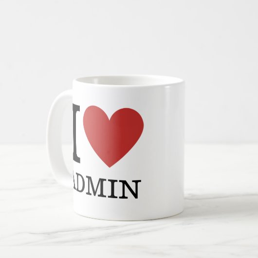 Ich ❤️ Liebe Admin - Admin Dept TASSE (Vorderseite Links)