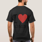 Ich ❤️ Liebe Admin (für Mitarbeiter) KUNSTBAR T-Shirt (Rückseite)