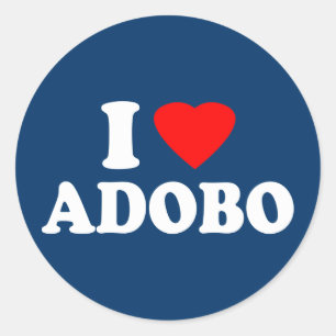 Ich liebe Adobo Runder Aufkleber