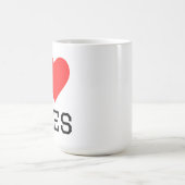 Ich liebe Affen Kaffeetasse (Mittel)