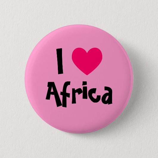 Ich liebe Afrika Button (Vorderseite)