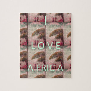 Ich liebe Afrika – Kulturelles Landschaftsmuster Puzzle