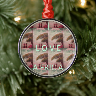 Ich liebe Afrika – Kulturlandschaftsmuster Silbernes Ornament