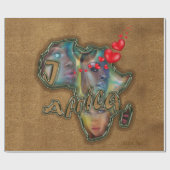 Ich Liebe Afrika überdruckt Geschenkpapier (Flach)