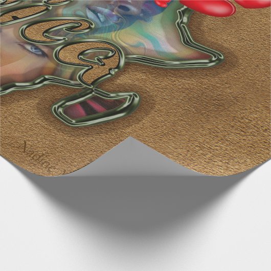 Ich Liebe Afrika überdruckt Geschenkpapier (Ecke)