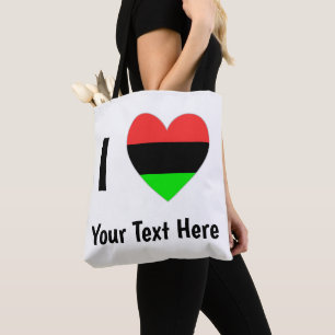 Ich liebe (Afrikanische Diaspora Herz) Personalisi Tasche