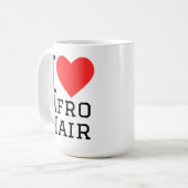 Ich liebe Afro-Haar Kaffeetasse (Vorderseite Links)