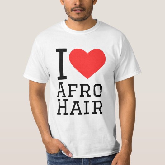 Ich liebe Afro-Haar T-Shirt (Vorderseite)