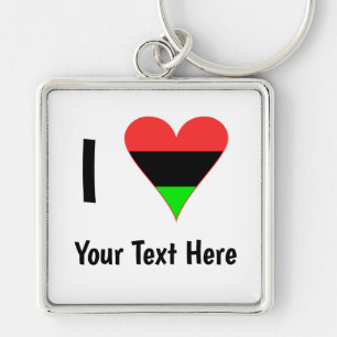 Ich liebe (Afroamerikanisch Funky Heart) Ihren Tex Schlüsselanhänger