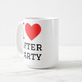 ich liebe After Party Kaffeetasse (Vorderseite Links)