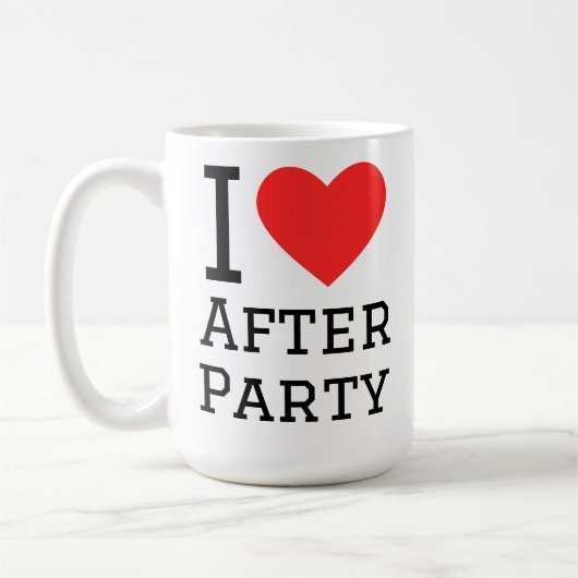 ich liebe After Party Kaffeetasse (Links)
