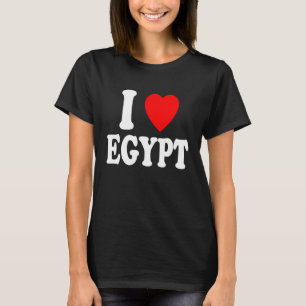 Ich liebe Ägypten Urlaub Reise Tourismus Zuhause E T-Shirt