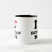 Ich Liebe ägyptische Jungen Zweifarbige Tasse (Mittel)
