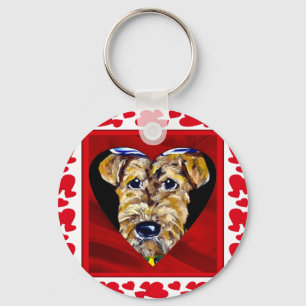 Ich liebe Airedales Schlüsselanhänger