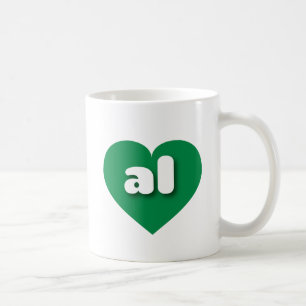 Ich liebe Alabama - al grünes Herz Kaffeetasse