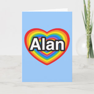Ich Liebe Alan. Ich Liebe dich Alan. Herz Karte