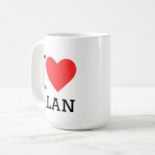 Ich liebe Alan  Kaffeetasse (Vorderseite Links)