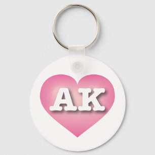Ich liebe Alaska - AK rosa verlaufendes Herz Schlüsselanhänger
