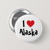 Ich liebe Alaska Button (Vorne & Hinten)