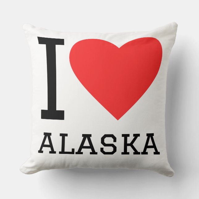 Ich liebe Alaska  Kissen (Vorderseite)