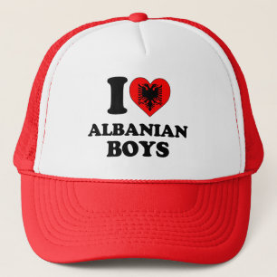 Ich liebe albanische Jungen Truckerkappe