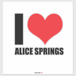 Ich liebe Alice Springs Aufkleber