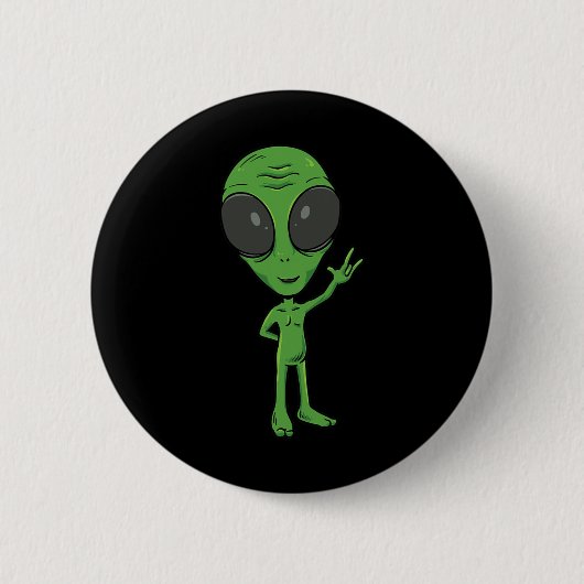Ich liebe Alien ASL-Handgeste Gehörlos Hörverlust Button (Vorderseite)